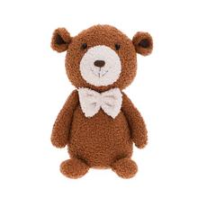 Hnedo-biely textilný medveď