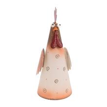 Kohút bielo-hnedý z kovu