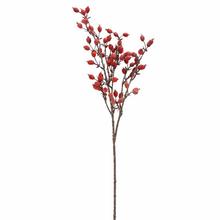 Bordový konár šípok s umelými plodmi.