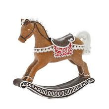 Hojdací koník perníkový s ozdobami.