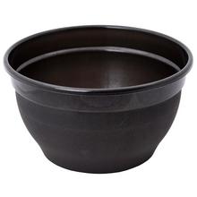 Čierna misa na kvety s priemerom 30 cm.