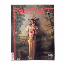 Obálka časopisu Floristika 4/2025 s modelkou a kvetinami.