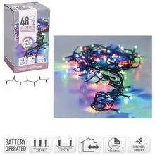 Farebné LED svetielka s 48 diódami, vhodné na vnútorné a vonkajšie použitie.