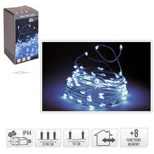 LED svetielka na drôte s funkciou pamäte, studená biela, 320 LED.