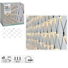 Teplá biela LED svetielka sieť na vianočné osvetlenie.