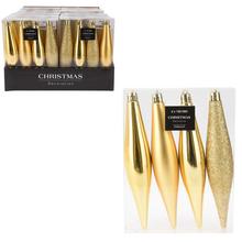 Sada zlatých vianočných ozdôb CENCÚLE S/4, 15 cm.