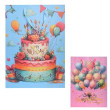 Darčeková taška s balónmi a tortou na narodeniny.