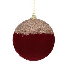 Vianočná ozdoba z peny s flitrami, priemer 10 cm.