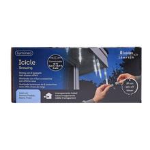 LED svetelný záves cencúľ exteriér 280x18cm