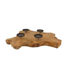 Koreň teak drevo s držiakom na sviečky