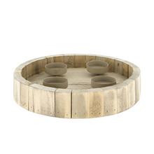 Stojan na sviečky z historického dreva s priemerom 28 cm.