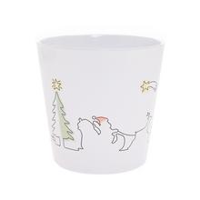 Vianočný obal s motívom Santa Clausa a zvierat.