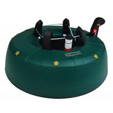 Stojan na živý stromček, zelený, s mechanizmom na upevnenie.