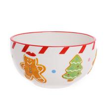 Vianočná miska s dekoráciou vianočných motívov.