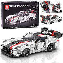 Technické bloky Super športové auto s bielym spojlerom, model VIPER, 419 dielikov.