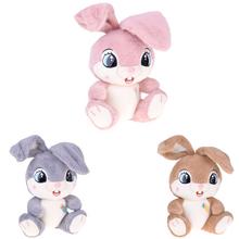 Plyšový králik 40 cm Očarujúci sivý BERRY so skladacími ušami