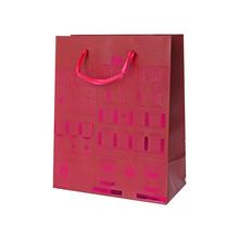 Vianočná papierová taška s motívom domčekov.