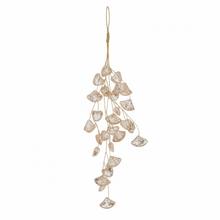 Zlatý záves s diamantmi a kryštálikmi, 28 cm