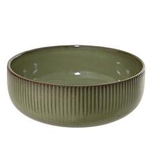 Kameninová okrúhla misa s glazúrou, priemer 15 cm.