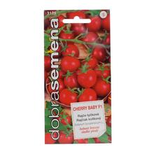 Semená rajčiaka Cherry Baby F1 v balení.
