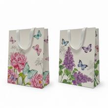 Darčeková taška s lúčne kvety a motýle.