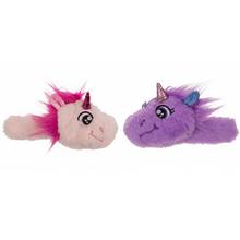 Plyšový náramok s kapsičkou so zipsom v tvare jednorožca.