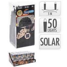 Solárny LED reťaz s 50 svetlami, dĺžka 5 metrov.