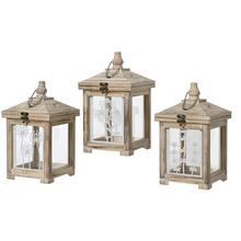 Lampáš z jedľového dreva 3ass FSC 100% 17,5/17,5/V30cm