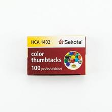 Farebné pripínačky v balení 100 kusov od značky Sakota.