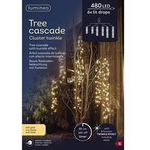 LED reťaz s 8 funkciami, teplá biela farba.