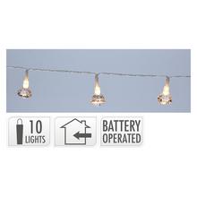 Vianočná LED reťaz s 10 svetlami na batérie.
