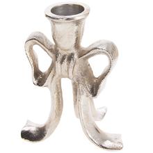 Svietnik s mašľou strieborný 11 cm